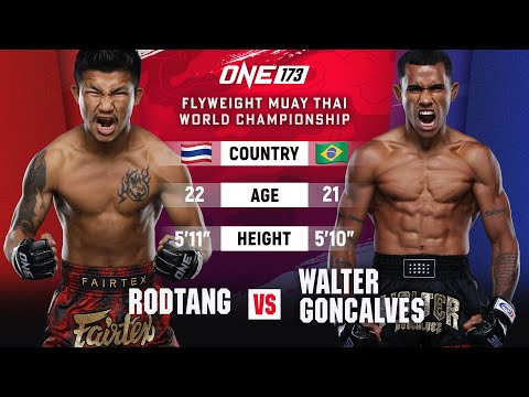 Rodtang vs. Walter Goncalves | CHAOTIC Muay Thai Brawl | Full Fight