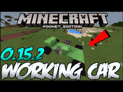 MCPE 0.15.2 WORKING CAR! - Minecraft PE Slime Block Creation! - Title Update 0.15.0