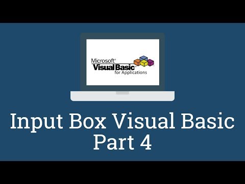Input Box Visual Basic Part 4 | Excel VBA