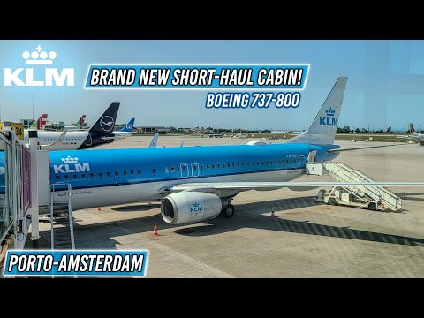 Voando com o Boeing 737-800 RECÉM-RETROFITADO da KLM | Porto-Amesterdão