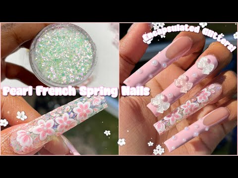 3XL Pink Pearl French Spring Nails | Nail Addict LA Gel Polish | Easy Press On Tutorial