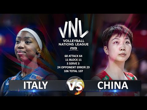 Italy vs China | Women's VNL 2023