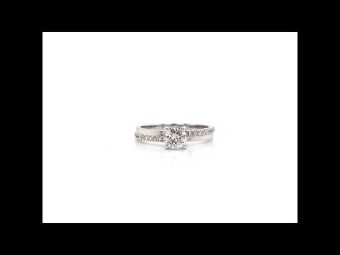 18CT WHITE GOLD DIAMOND ENGAGEMENT RING