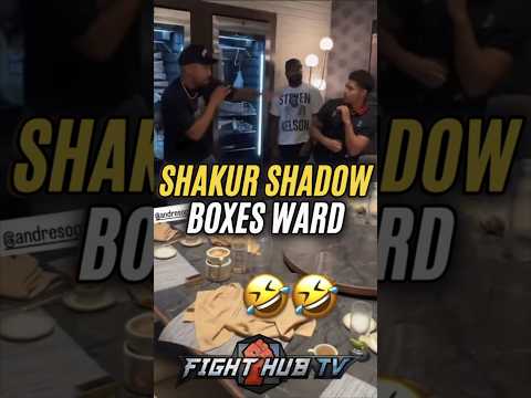 Shakur Stevenson SHADOW BOXES Andre Ward & catches him with a CLEAN COUNTER!