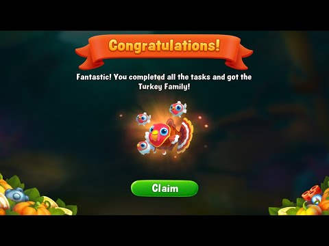 @Fishdom Road to Get Turkey Family #06 Finished, Win Strikes 2092 - 2116