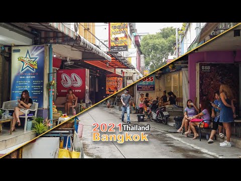 Thai Massage Street in Bangkok Walking Tour 4K Soi Sukhumvit 24, 2021 Thailand Trip Vlog🇹🇭