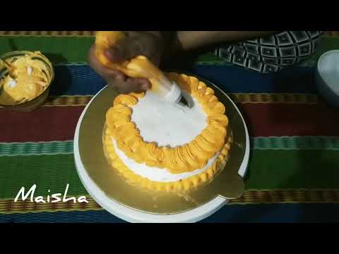 Orange cake decoration #maisha's_cooking