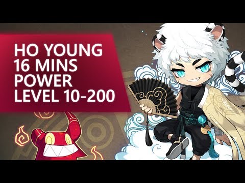 MapleStory Ho Young Power Leveling 10-200 in 16 mins!!