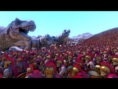 1.000 T REX vs 25.000 SPARTANS - Ultimate Epic Battle Simulator