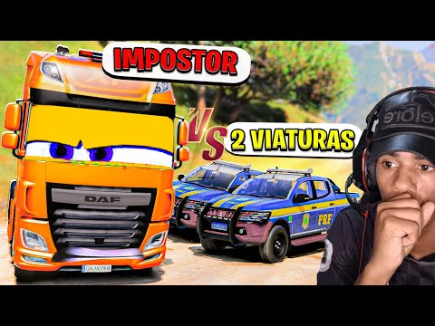 1 CAMINHÃO DO MAL VS 2 VIATURAS NO GTA 5