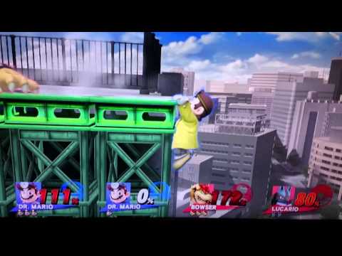 Smash WiiU Dr.Mario Up -B cancel and wavedash? that slide tho...