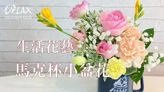 【Orlax 花香氣】生活小創意-馬克杯小盆花