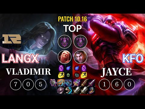RNG Langx Vladimir vs kfo Jayce Top - KR Patch 10.16