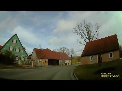 D: Rauenbuch. Stadt Leutershausen. Landkreis Ansbach. Ortsdurchfahrt. Februar 2023