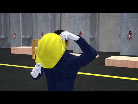 Animated Safety Training  Near Miss   Helmet