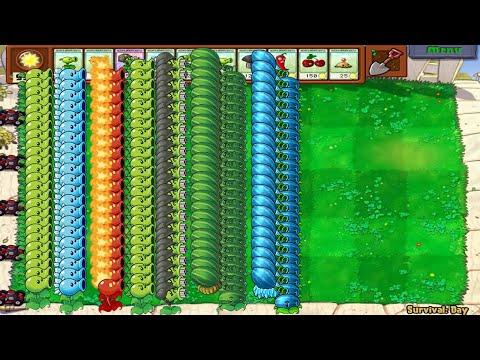All Pea Plants Vs Cattail Melon Vs All Zombies Vs Giga Gargantuar Vs Dr Zomboss PvZ Battlez