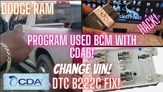 HACK Dodge RAM, Jeep, Chrysler program Used BCM Body Control Module with CDA6 Change VIN! B222C Fix!