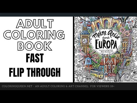 Meine Reise durch Europa Coloring Book Flip Through | Rita Berman