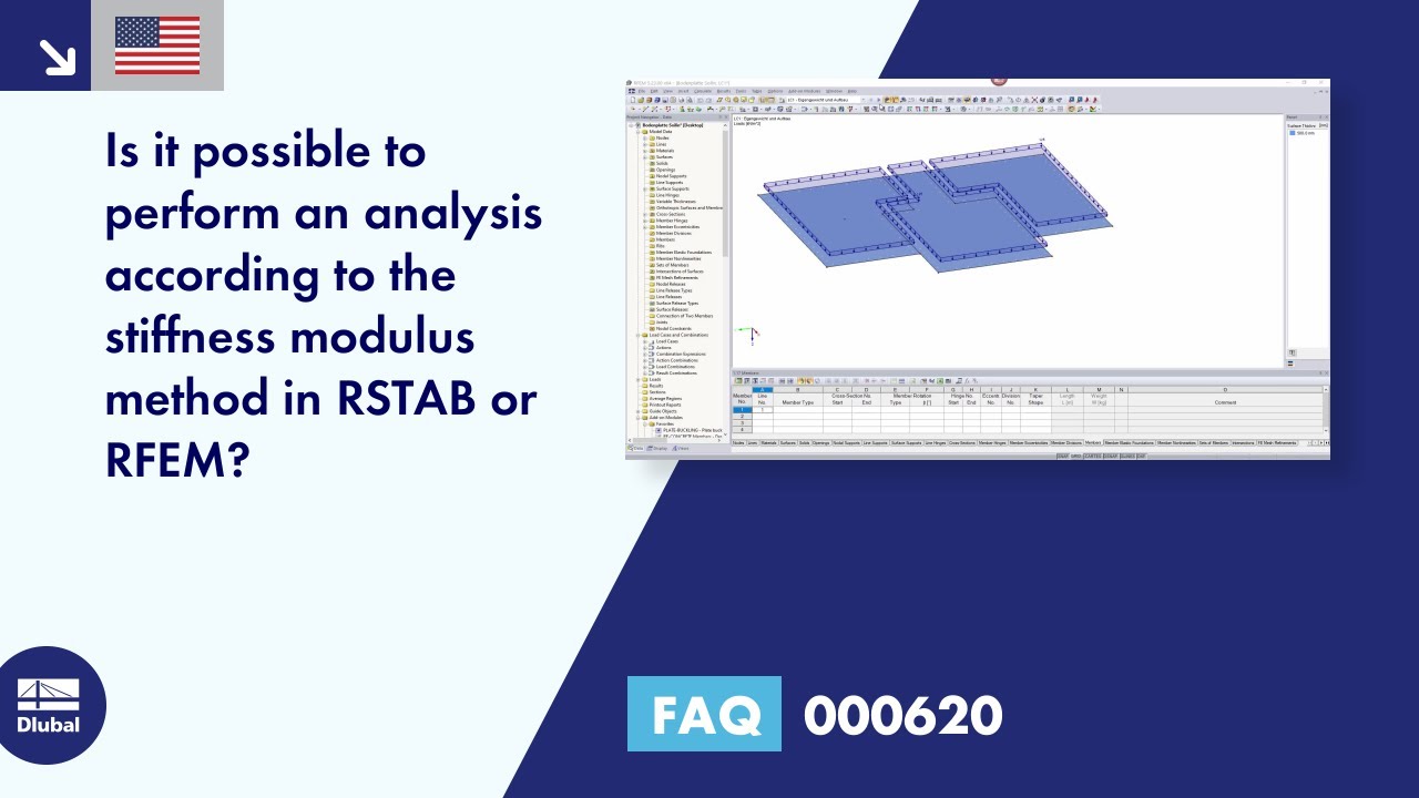 [EN] FAQ 000620 | Is it possible to perform an analysis according to the stiffness modulus method in RFEM or RSTAB?