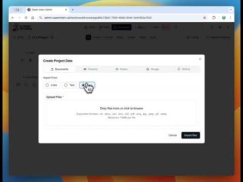 Super intern tutorial: upload materials and sync info to your knowledge