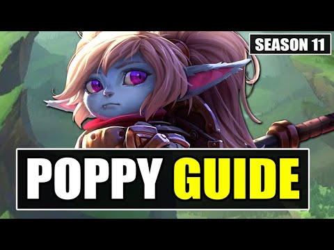 HOW TO PLAY POPPY TOP SEASON 11 - (Best Build, Runes, Gameplay) - S11 Poppy Guide