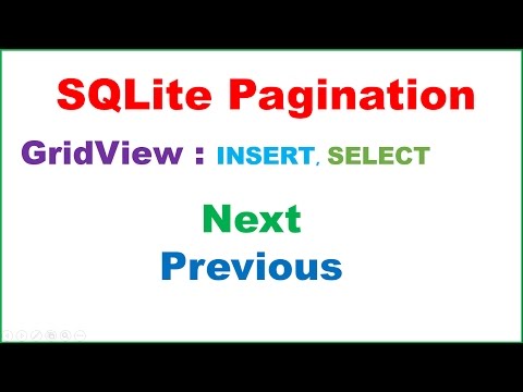 Android SQLite Pagination Ep.01 : GridView - Next/Previous with CRUD