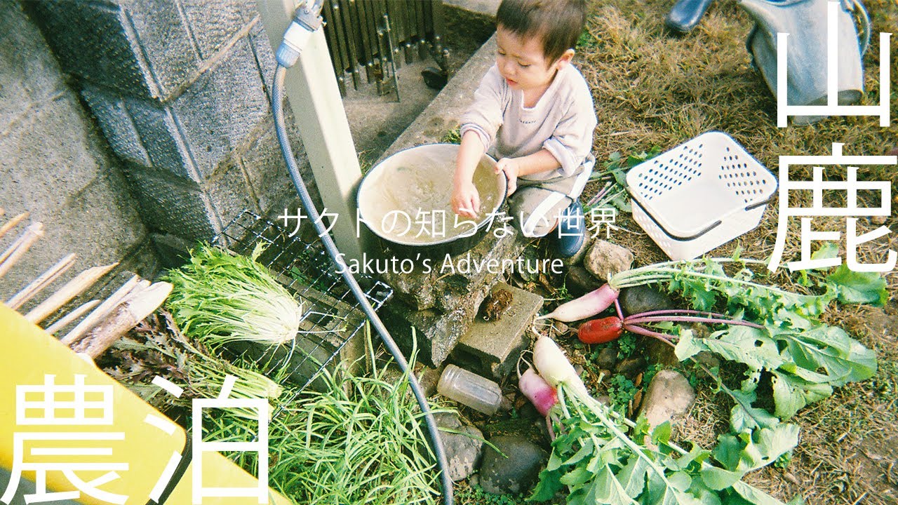 家族みんなで山鹿に農泊！サクト野菜食べる。[VLOG#1]