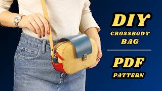 🔴PDF pattern + DIY handmade leather Crossbody bag | leather bag pattern