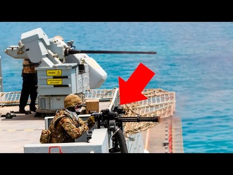 Amazing Naval Guns! Sailors Firing the M242, M134, DS30M, Mk38, Twin M2 & M240 in Action