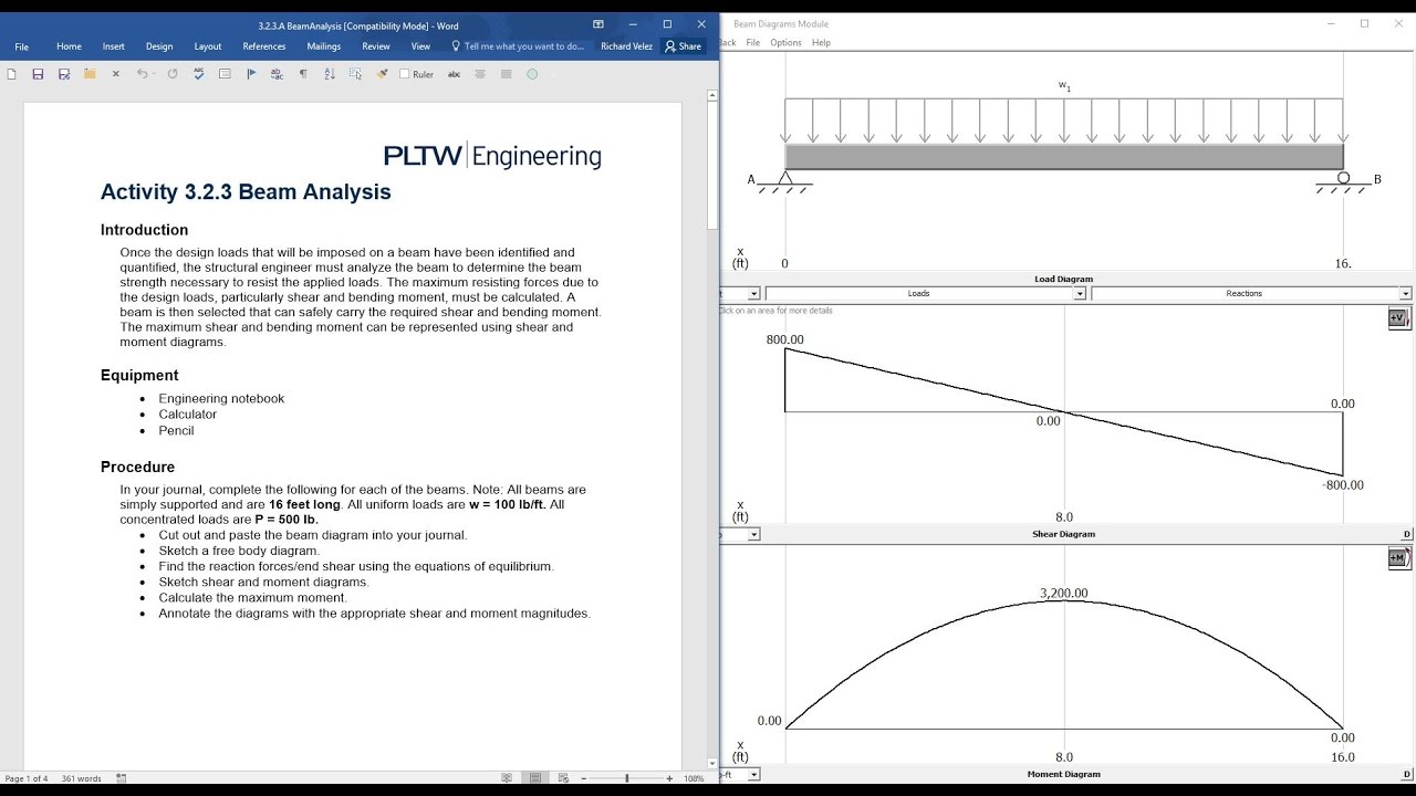 CEA 3.2.3 Beam Analysis Using MDSolids