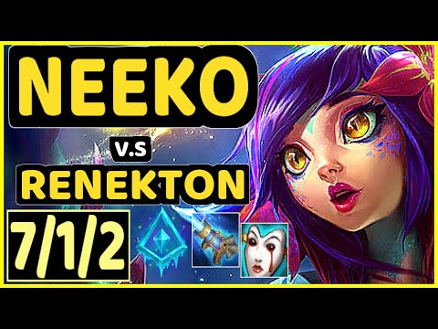 BIOPANTHER (NEEKO) vs RENEKTON - 7/1/2 KDA TOP CHALLENGER GAMEPLAY - OC