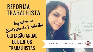 Quitação anual de débitos trabalhistas