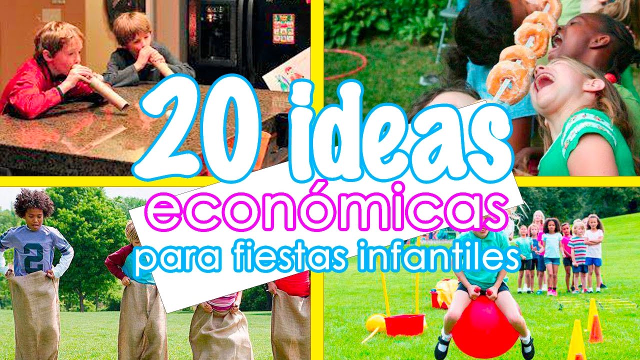 20 ideas fáciles y económicas para entretener a niños en fiestas infantiles y cumpleaños.