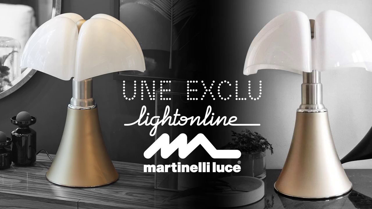 Lampe, design, MARTINELLI LUCE 850 lm Pipistrello Medium H.50 cm sable doré
