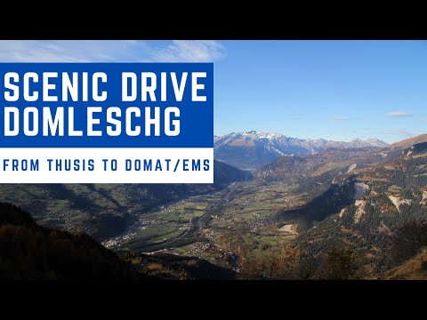 Driving from Thusis to Domat/Ems - Scenic Drive Domleschg!