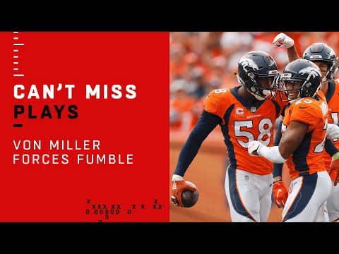 Von Miller Rips Ball from Chris Carson Like It's Nothing
