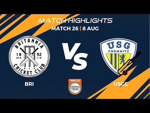 Match 26 - BRI vs USGC | Highlights | FanCode ECS Dresden, 2022 Day 7 | ECS22.484