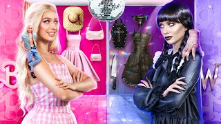 Download lagu Kami Membangun Rumah Mungil Di Rumah! Wednesday Addams vs Barbie! mp3