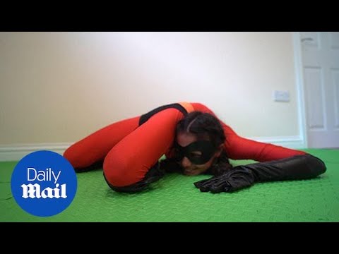 Real-life Elastigirl: 12-year-old gymnast shows her mind-blowing flexibility and stretches ▶1:08
