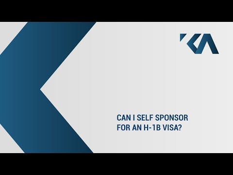 Self Sponsor for an H-1B Visa Video