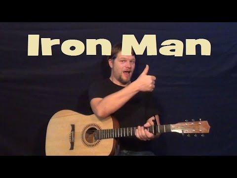 Iron Man (Black Sabbath) Easy Strum Guitar Lesson Chords Licks TAB How to Play Tutorial