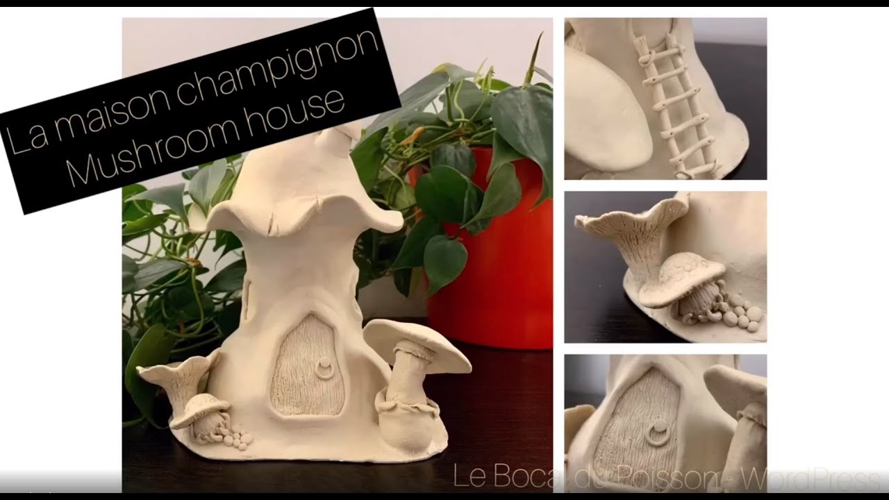 002 - DIY sculpture argile - Maison champignon - DIY Clay modeling - Mushroom house