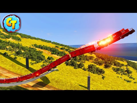 Train Accidents ✅ Freaky Railroads ✅ Fire Jumps and Derailments ✅ BeamNG Drive