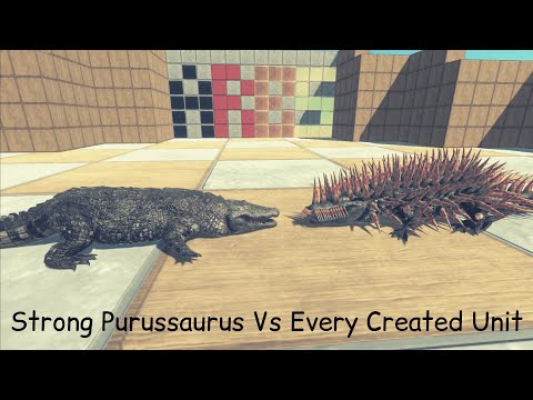 Strong Purussaurus Vs Every Created Unit ARBS |Animal Revolt Battle Simulator