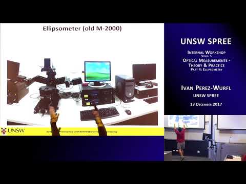 UNSW SPREE 201712-13 IWV05 - Ivan Perez-Wurfl - Optical Measurements - Theory & Practice