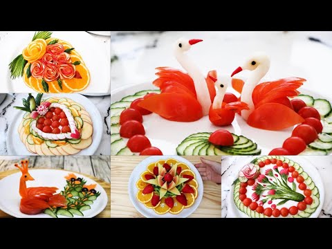 6 Super Salad Decorations Ideas - Vegetable Flower Plate Decoration