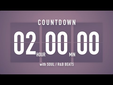 2 Hour Countdown Timer Flip Clock 🎵SOUL R&B Beats 🎧 + Bell 🔔