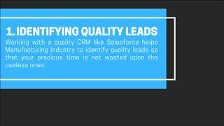 How Manufacturing Industry can benefit from Salesforce CRM