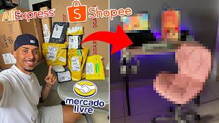 Montei um SETUP GAMER do ZERO com Produtos da Shopee, Mercado Livre e Aliexpress!