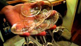 How To Carry 9 Wine Glasses [One Hand]